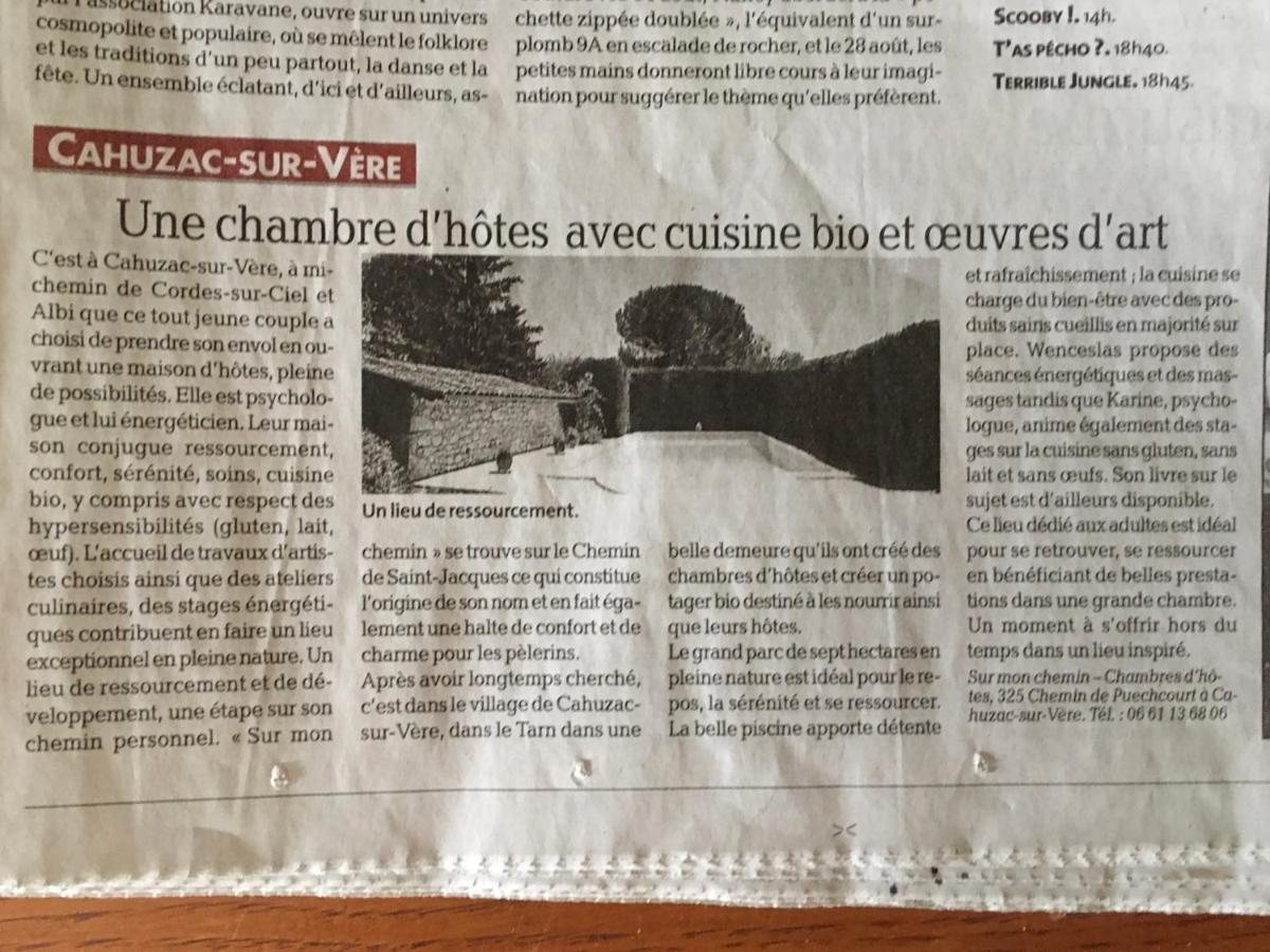 Sur Mon Chemin Chambres D'Hotes Cahuzac-sur-Vère 외부 사진